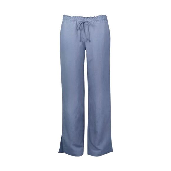 Salt Life Women's Linen Blend Elastic Waist Drawstring Pant Coastal Blue S NWT - Picture 2 of 12